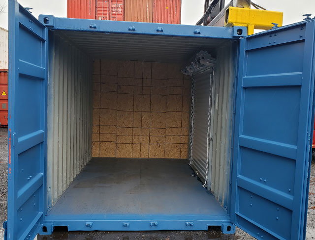 custom cargo container with partition walls