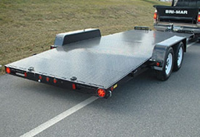 open deck trailer for hauling a race car, antique car or your family car
