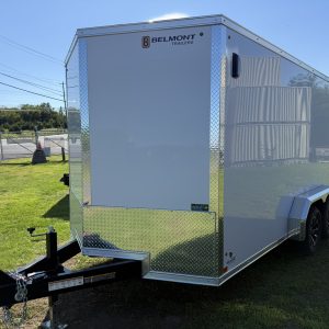 14' Enclosed Cargo Trailer by Belmont in Polar White, V-Nose