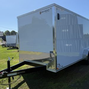 18' Enclosed Cargo Trailer by Belmont in Polar White